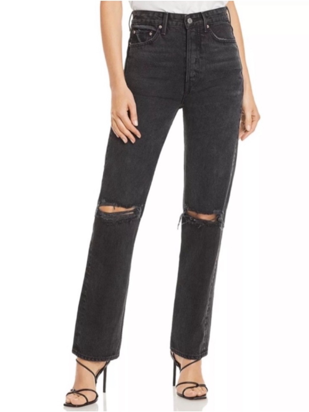 GRLFRND Mica Ripped Straight Leg Jeans - Size 25